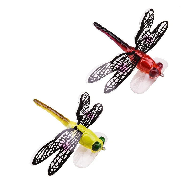 Dropship-2Pcs поплавок-приманка для рыбалки Стрекоза искусственная приманка для ловли нахлыстом цветные наживки бионическая водная поверхность Fly Inse