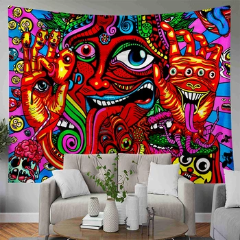 

2020 New Fashion Tapestry Mysterious Hippie Tapestry Abstract Pattern Trippy Tapestry Fantasy Magical Fractal Tapestry