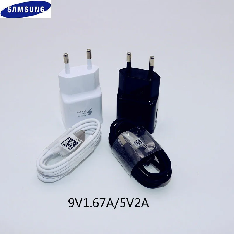 

Original Samsung S10 S8 S9 plus Fast Charger 9V1.67A Quick Adapter EU C5 C7 C9 pro Note7 8 9 S9 S8 1.2/1.5M USB Type C Cable