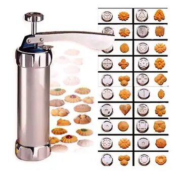 

Cookies Press Cutter Baking Tools Cookie Biscuits Press Machine Kitchen Tool Bakeware With 20 Cookie Molds and 4 Nozzles
