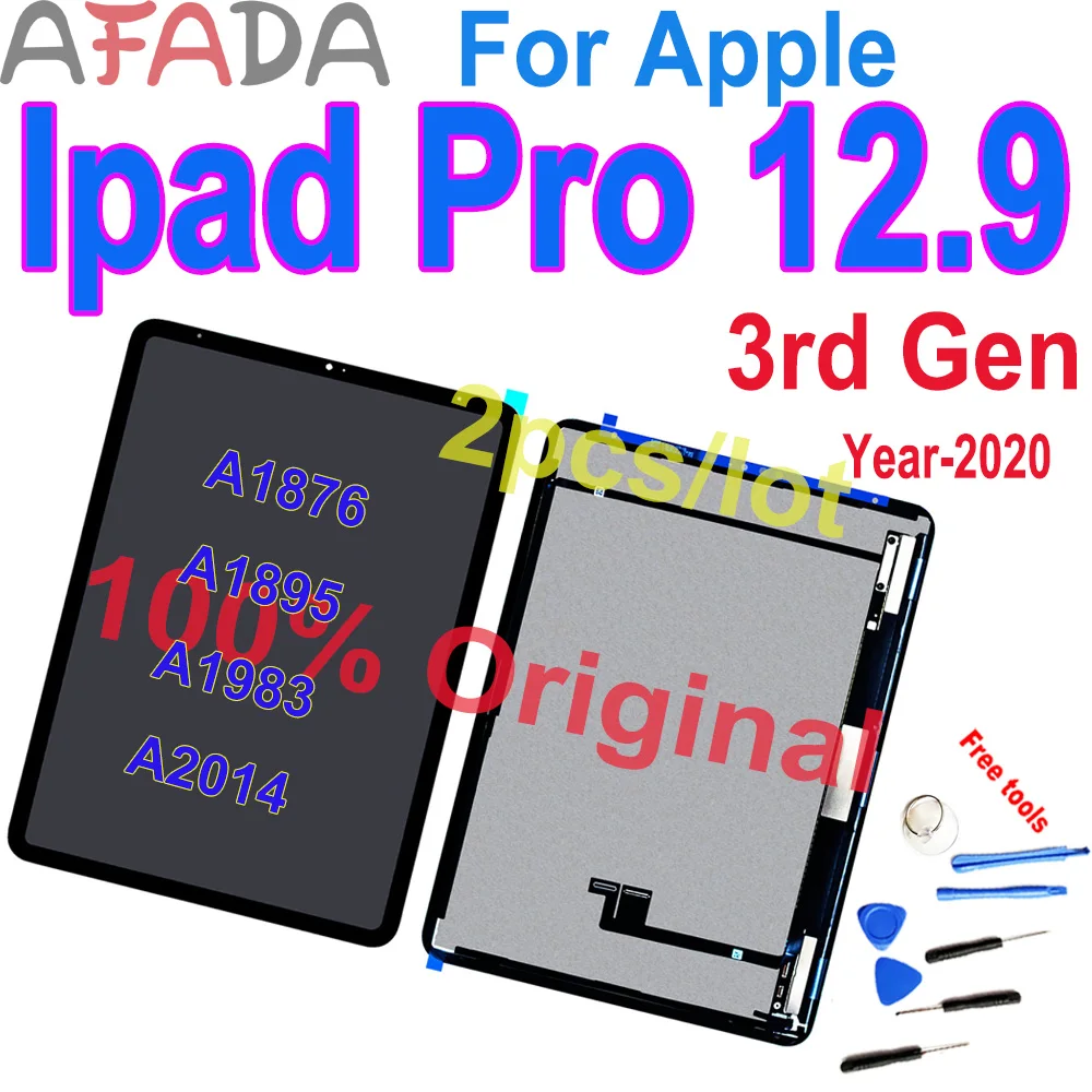 

2pcs Original LCD Display For iPad Pro 12.9 3rd Gen A1876 A1895 A1983 A2014 Touch Screen Assembly Replacement For Ipad Pro 13
