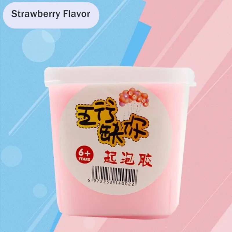 FXINBA 230 мл/коробка Bubble фруктовый вкус крем пушистый слизи игрушка DIY Lizun анти стресс моделирование из пластилина глины детские игрушки - Цвет: strawberry flavor