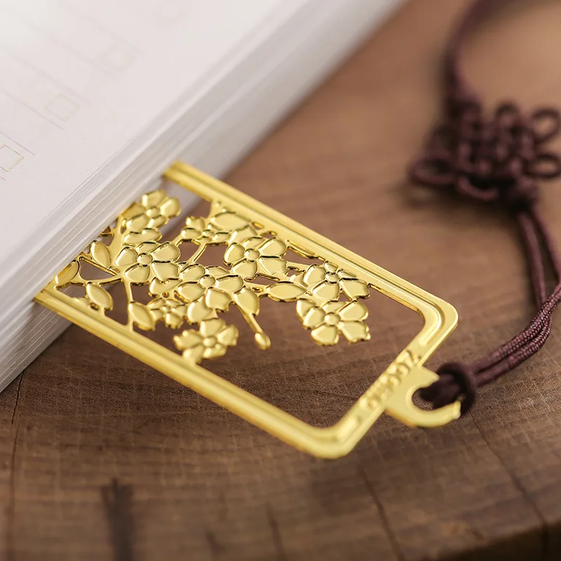 DIY милые металлические золотистые закладки в китайском стиле для книжной бумаги