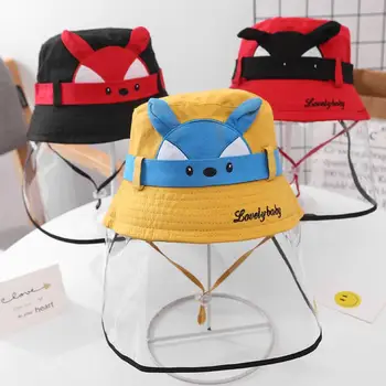 

Anti-spitting Protective Hat Saliva Dustproof Cover Kids Boys Girls Fisherman Hat Cartoon Children's Foldable Sun Shade Cap Y2