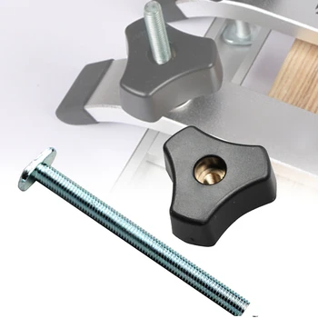 

Hold Down Knob Slide Block Woodworking T-Tracks T-Slot Metal Hand Durable Tools Clamps Screw Quick Acting Accessories