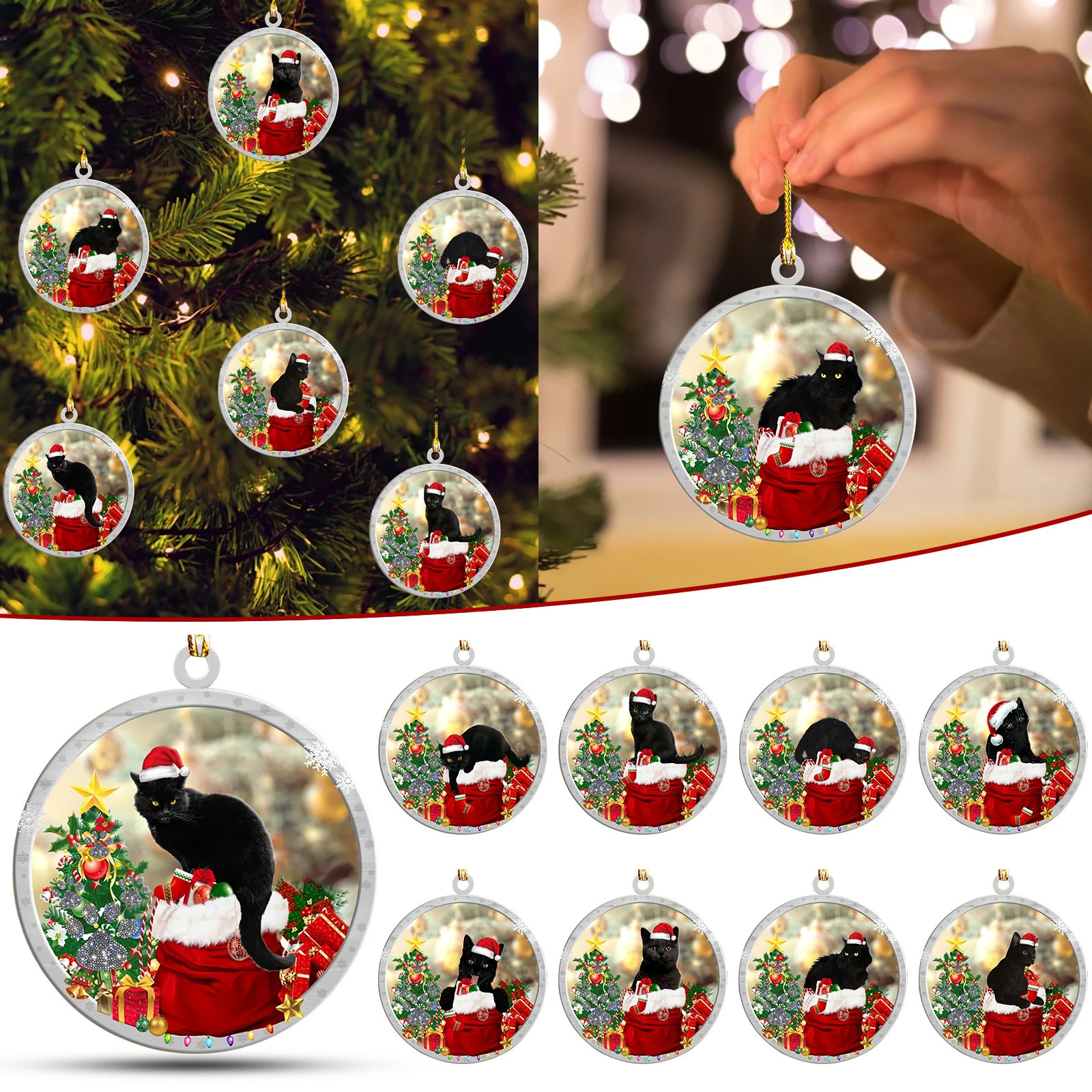 Ship A Present To China Christmas 2022 Christmas Cat Hanging Ornament Wooden Crafts Xmas Tree Pendant Christmas  Decorations For Home Navidad Gift Happy New Year 2022|Pendant & Drop  Ornaments| - Aliexpress