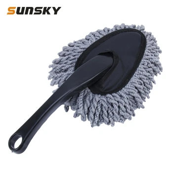 

Multifunctional Car Duster Cleaning Dirt Dust Clean Brush Dusting Tool Auto Wash Mop Gray Brush Car Accessories