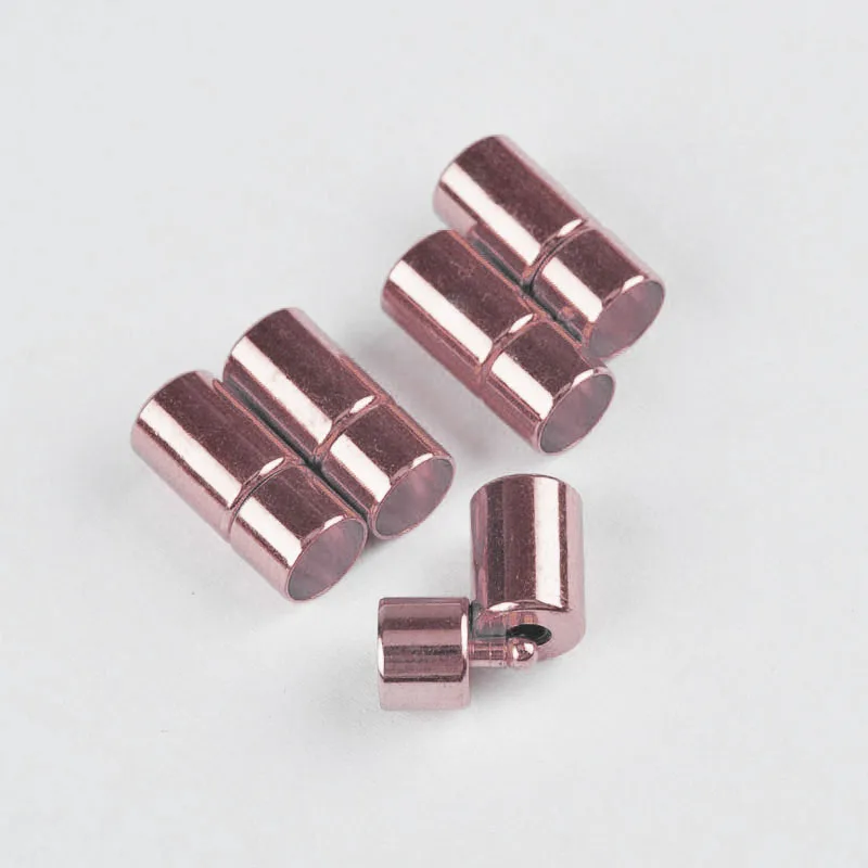 Rose Gold Золото/родием металлические наконечники Конец Набор заклёпок 2/2. 5/3/4/5/6/8 мм кожаный браслет ручной работы ювелирный браслет сделай сам изготовление материала - Цвет: Rose Gold