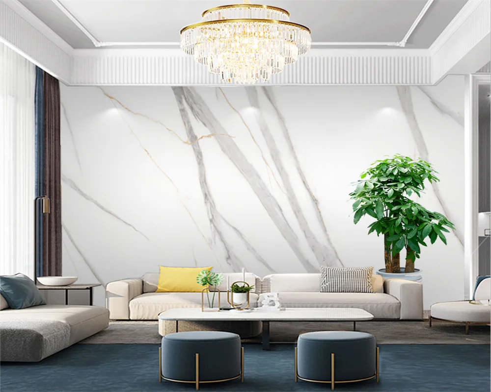 

beibehang papel de parede Custom modern luxury atmosphere simple jazz white marble stone background wallpaper papier peint