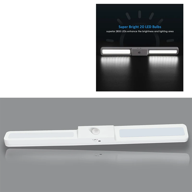 Usb Перезаряжаемый 20 Led Pir датчик движения светильник с датчиком под шкаф ночник широкий угол 120 ° ночной L