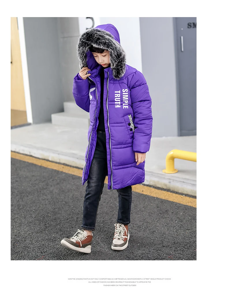FYH/детская одежда; зимняя длинная парка для мальчиков; теплое пуховое пальто с меховым капюшоном для больших мальчиков; зимние куртки для школьников; утепленная верхняя одежда