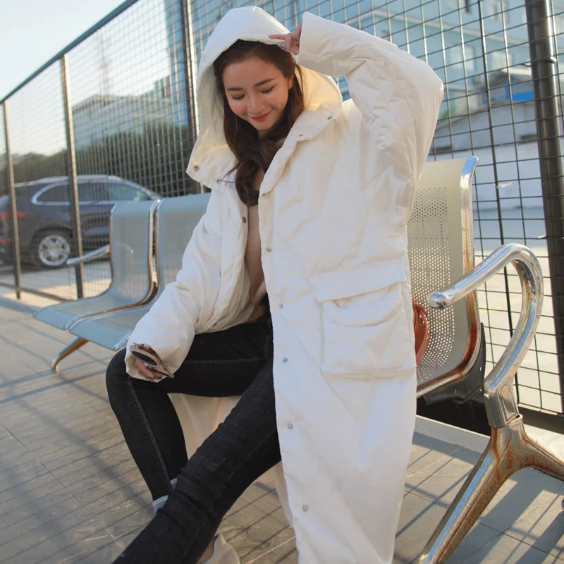 INS Cotton Coat Female Version of Mid-length New Style Winter South Korea CHIC Cotton-padded Jacket over-the-Knee Hot Selli