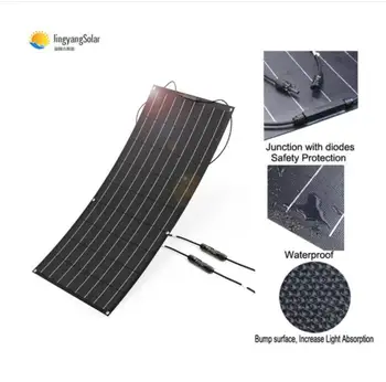 

ETFE 100W Flexible Solar Panel Kits Caravan Boat Power Charging Photovoltaic 100W 18V