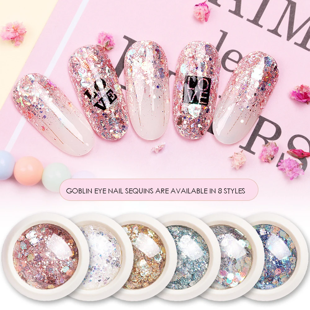 

Nail Glitter Powder Starlight Effect Chrome Nail Polish Glitter Decorate 12 Box/Set DIY Nail 3D Sequins Powder Bright Pigment