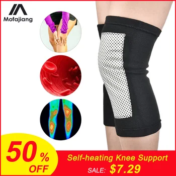 

1 Pair Tourmaline Self-heating Knee Support Brace Magnetic Therapy Kneepad Belt Pad Knee Protect Sleeve Health Care Pain Relief