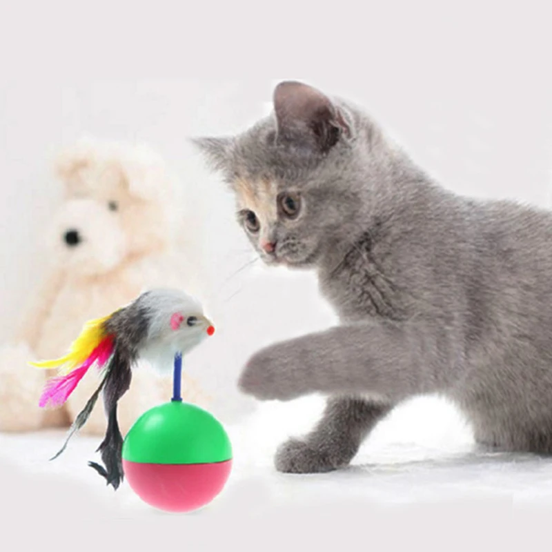 Funny Tumbler Puzzle Interaction Pet Toys Soft Cat Toys Rubber Cat Toy Bite Resistant Cut Mouse 4