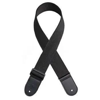 

New Guitar Strap Black Polyester PU Leather 5cm Width Neck Belt Guitarra Picks Holder Guitar Bass Strap Belt for Folk Guitar