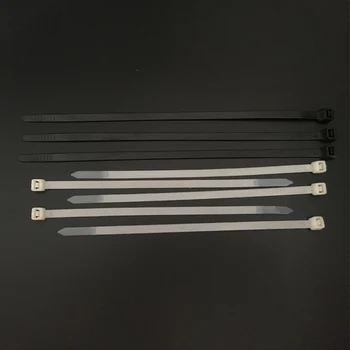 

8*350mm 8x350mm (6.5mm Width) Black White Network Wire String Self-Locking Nylon Plastic Strap Wrap Fasten Zip Ties Cable Tie