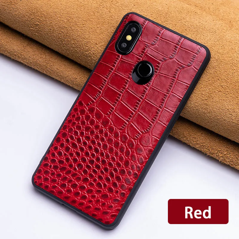 Red Воловья кожа чехол для телефона для Xiaomi 8 9 SE 9T A1 A2 A3 lite Y3 F1 Mix 2s Max мы собрали воедино 3 чехол для Redmi 6 Note 5, 6, 7, 8 Pro 7A роскошный задняя крышка корпуса - Цвет: Red