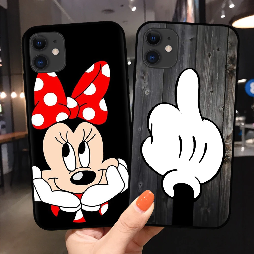 

Hot for Funda iPhone 11 Pro Case 5 5S 6 6S 7 8 Plus X XS Max 2019 Minnie for Cover iPhone 7 Case Soft TPU for iPhone XR Case