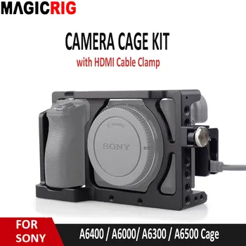 

MAGICRIG DSLR Camera Cage with HDMI Cable Clamp for Sony A6400/ A6000/ A6300/ A6500 to Mount Microphone Flash Light Monitor