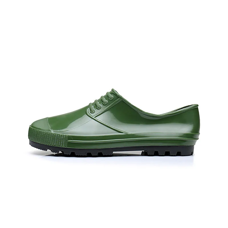 Сапоги Aleafalling мужские резиновые дизайнерские Полусапожки без застежки черные