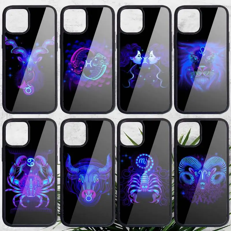 Zodiac Sign Phone Case PC for iPhone 11 12 pro XS MAX 8 7 6 6S Plus X 5S SE 2020 XR | Мобильные телефоны и аксессуары