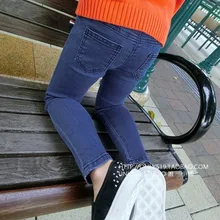 Весенняя одежда в Корейском стиле для мужчин и женщин, детские джинсы с дырками, удобные, мягкие, крутые, универсальные, модные