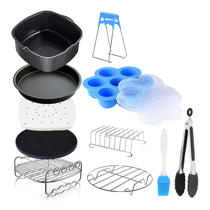 

11 Pieces of Square Air Fryer Accessories, Suitable for Air Fryer, COSORI and Other Square Air Fryer and Oven
