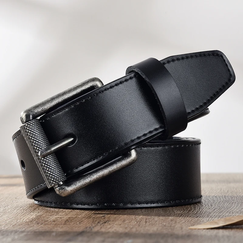 [DWTS]Men belt male leather belt men high quality genuine leather strap belt pin buckle fancy vintage jeans free shipping|Men’s Belts| – AliExpress