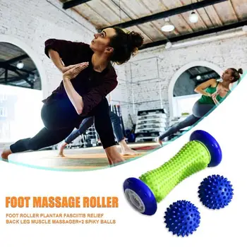 

Durable Foot Roller Delicate Design Foot Massage Roller Plantar Fasciitis Relief Muscle Massager with 2 Spiky Balls