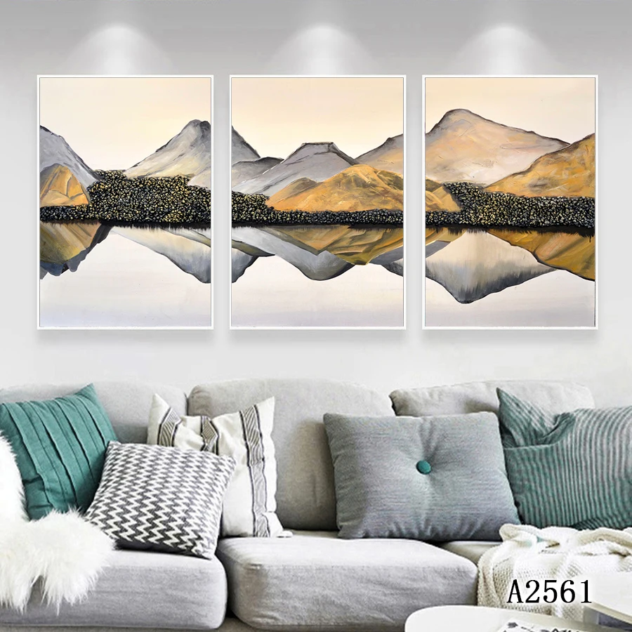 

Modern Abstract Oil Painting Print on Canvas 3pcs Abstract Landscape Canvas Art Printing Wall Art Picture Painting for HomeDecor
