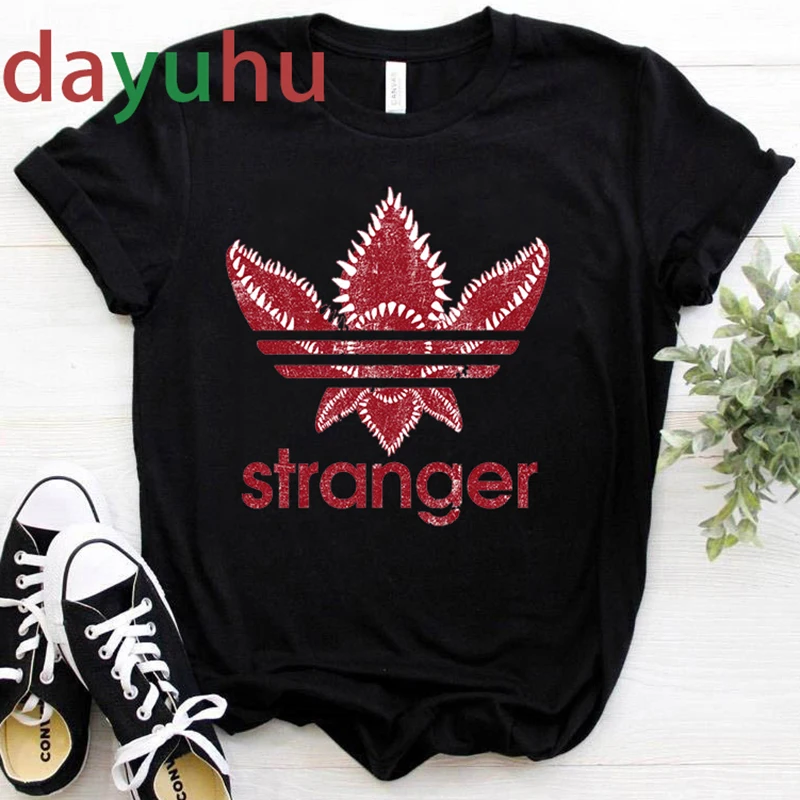 stranger things Season 3 T Shirt Women Harajuku New Tshirt Funny 90s Female Graphic T-shirt Ullzang Upside Down Top Tees Cartoon