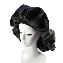 Waterproof Satin Elastic Band Bonnet Home Salon Wide Brimmed Soft Hair Care Protection Travel Shower Hat Cover Sleep Cap Waterproof Satin Elastic Band Bonnet Home Salon Wide Brimmed Soft Hair Care Protection Travel Shower Hat Cover Sleep Cap