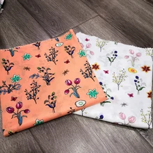 Lychee Life красочная ткань с цветочным принтом 50x142 см DIY Лоскутная Ткань для производства одеяла для шитья одежды рукоделие материал