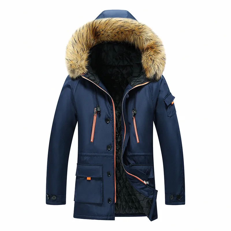 Mountainskin, Мужская парка, пальто, зимняя, теплая, с капюшоном, с меховым воротником, мужские куртки, повседневная, с подкладкой, мужская куртка, брендовая одежда, 7XL 8XL SA829