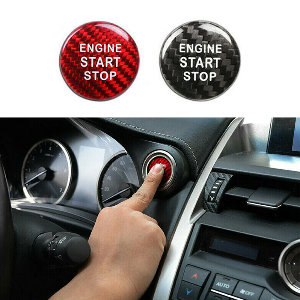 

For LEXUS IS250 IS300 IS350 IS200T 2013-2017 Carbon Fiber Engine Start Stop Button Ring Sticker Cover Trim Decor Car Styling