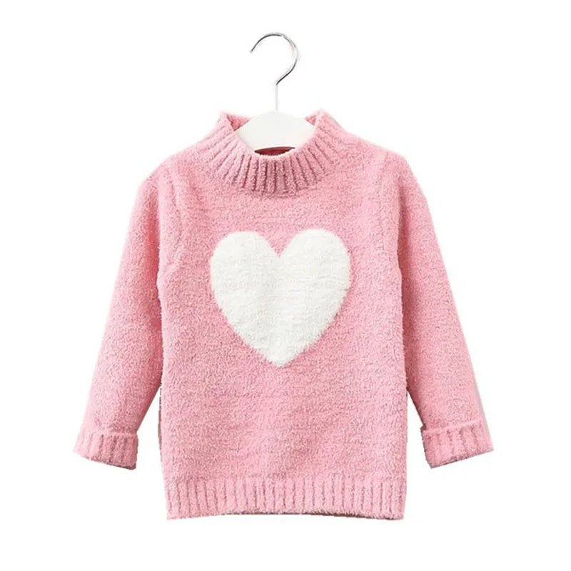 

2019 Long Sleeve Baby Girls Sweaters Children Fashion Turtlenecks Knitted Pullovers Spring Children's Clothing Soft Warm Sweater