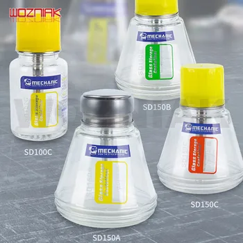 

MECHANIC Best Quality Glass Alcohol Bottle Corrosion Protection Antioxidant Liquid Dispensing Bottles Metal Core Press Design