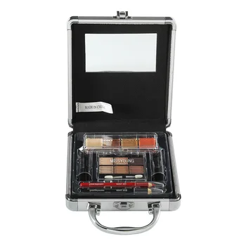 

High-end Makeup Tool Kit Including Red Lipstick Nude Eye shadow lip pencil Concealer Brush Makeup Set Cosmetic Kit Maquiagem