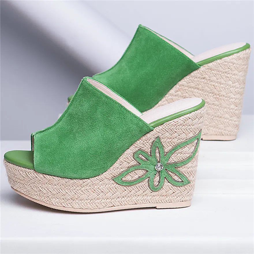 

Punk Creepers Women Genuine Leather Wedges High Heel Gladiator Sandals Female Open Toe Party Platform Pumps Shoes Casual Shoes