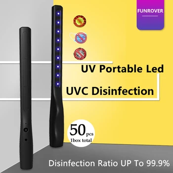 

Funrover uvc lamp portable UV Sanitizer UVC Lamp Sanitizer Stick LED Ultraviolet Lamp Bactericidal Disinfection Germicidal Lamp