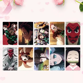 

10pc/Set Demon Slayer Kimetsu No Yaiba Anime Card Sticker Pack DIY Waterproof Card Classic Kids Stickers School Office Supplies