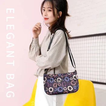 

Multi-Pocket Messenger Bags for Women Nylon Waterproof Casual Shoulder Bag Lightweight Travel Purses and Handbags
