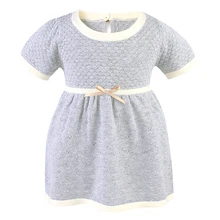 Рождественские Платья для новорожденных девочек; вязаный хлопковый свитер; теплое платье «кроше»; Осенняя Милая одежда; От 3 месяцев до 3 лет для девочек