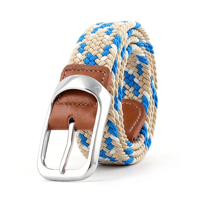 

New fashion canvas men's and women's belt casual wild canvas weaving craft elastic belt jeans dress wild belt