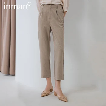

INMAN 2020 Spring New Arrival Office Style Artsy Fashion Elegant Unique Loose Straight Women Causal Pants