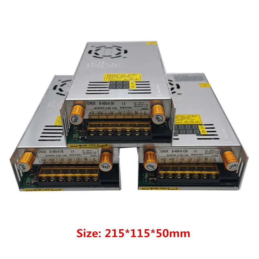 480w Digital display Switching Power Supply 5V12v 24v 36v 48v 60v 160V Adjustable AC-DC Converter 80v 120v 220V LED Power supply-2