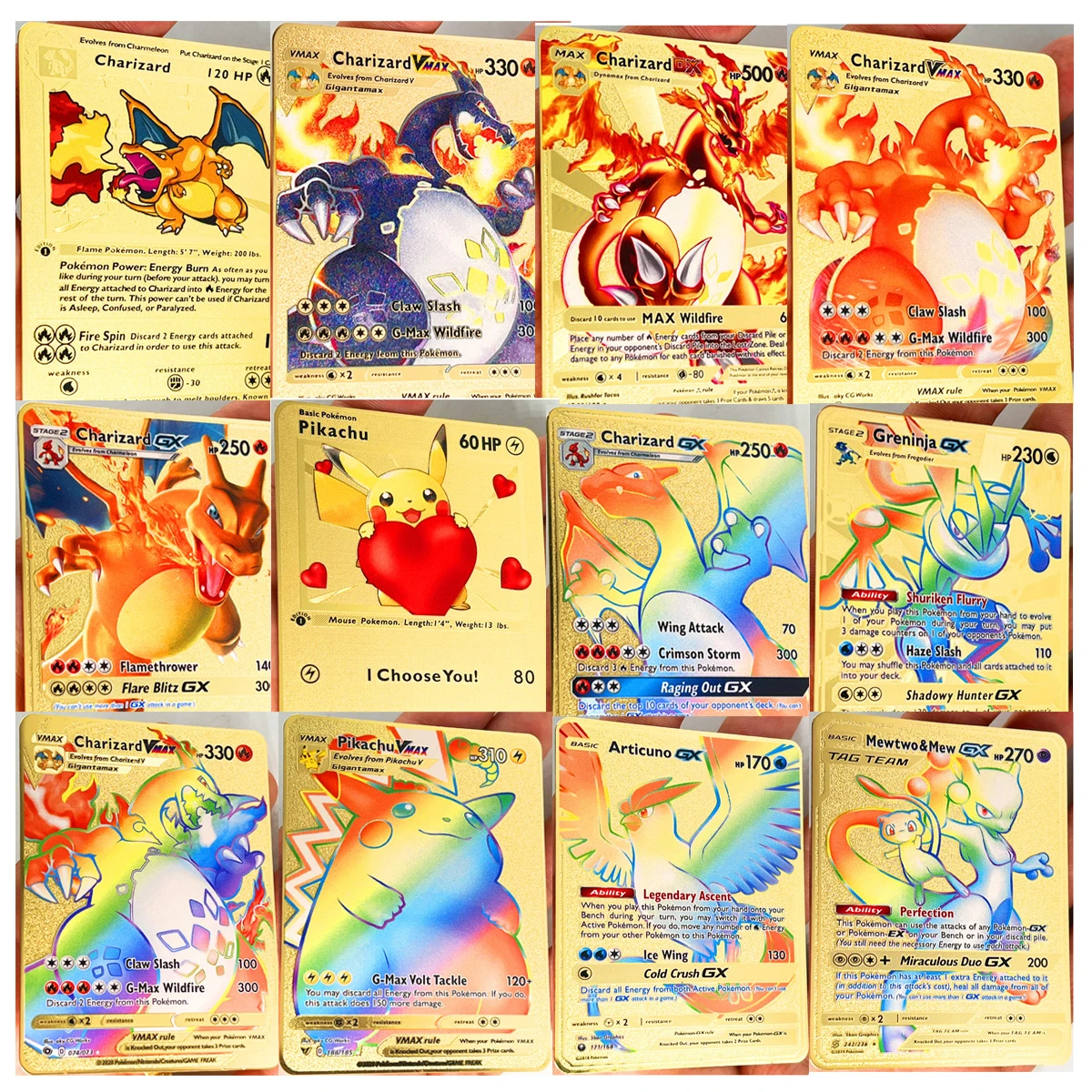 Pokemon 27 Arten Neue Mewtwo Gx Mega Gold Metall Karte Super Spiel Sammlung Anime Karten Spielzeug Fur Kinder Weihnachten Geschenk Aliexpress Toys Hobbies