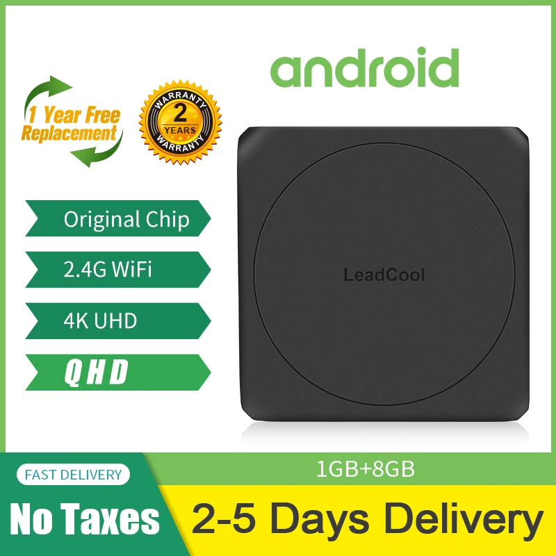 

Leadcool W Android 9.0 TV Smart Set Top Box Amlogic S905W Quad Core 4K QHD Media Player 1G 8G 2.4G Wifi H.265 PK X96mini TV Box